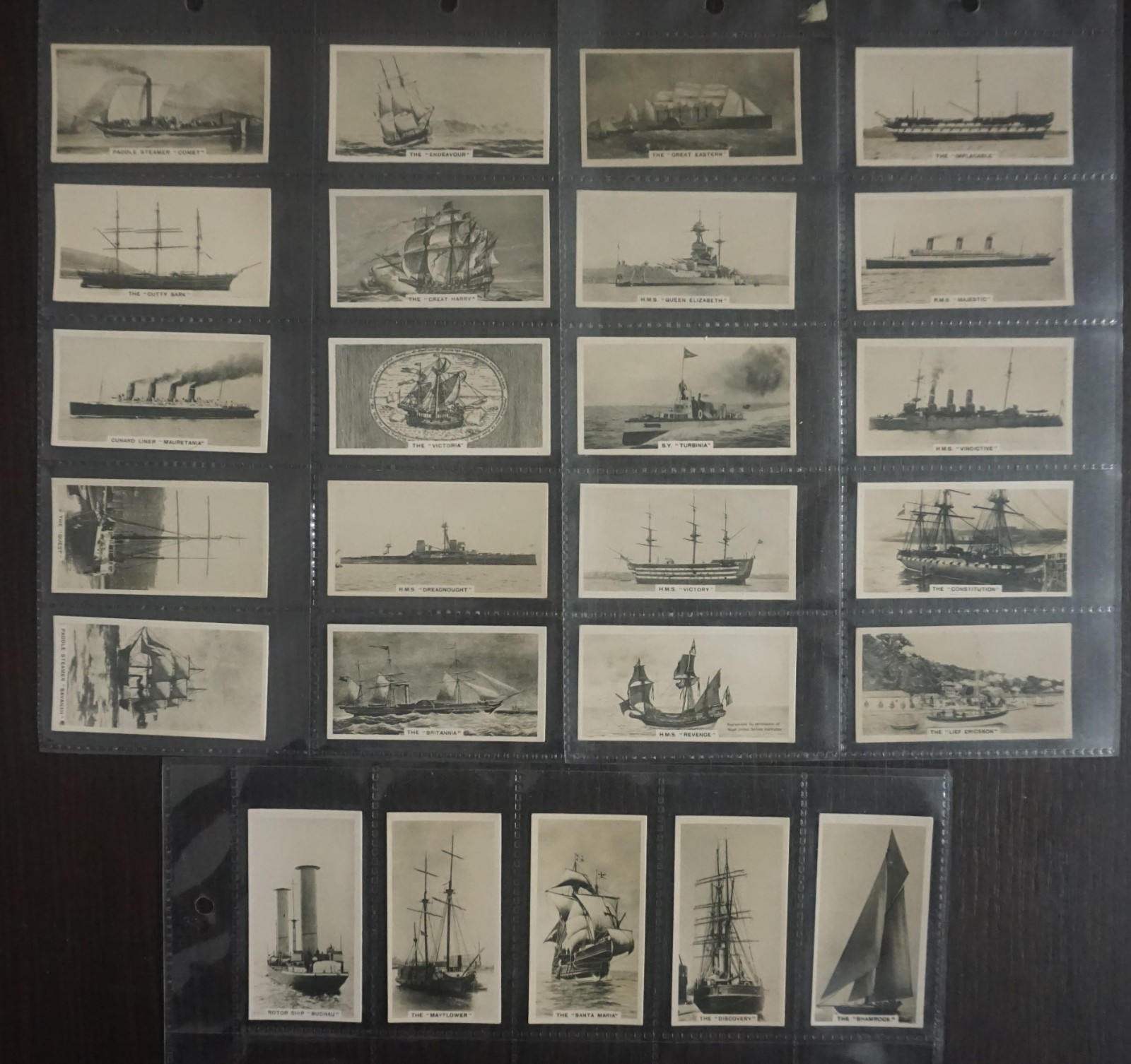 UNITED KINGDOM c.1905–15 Naval & Historic Ships Cigarette Card Collection