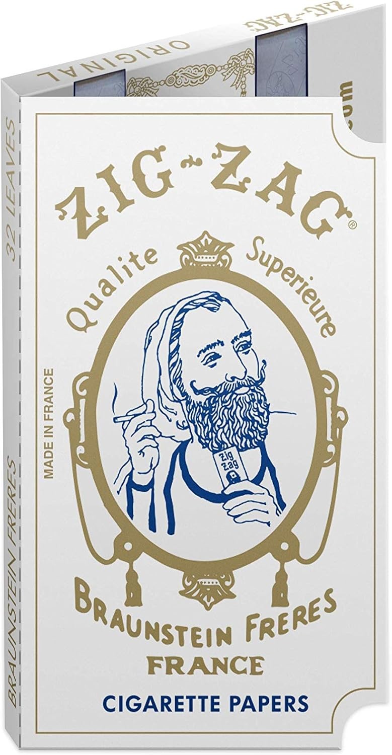ZIG ZAG Rolling Papers – Original White 70 mm Paper – 32 Count Pack of 6