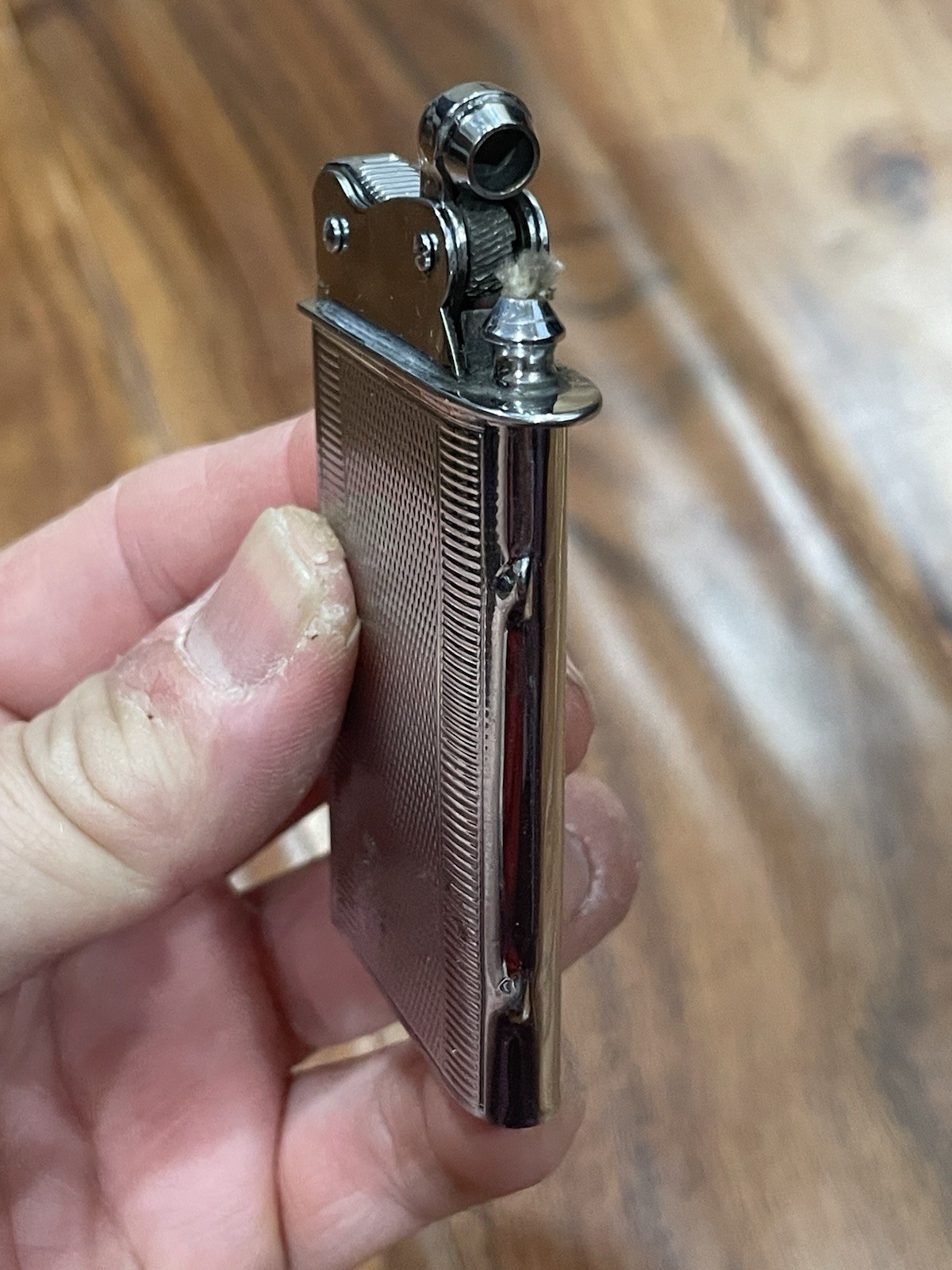 VTG 1950s Beautiful Falcon Petrol Pocket Lighter ( England) Working Condition!