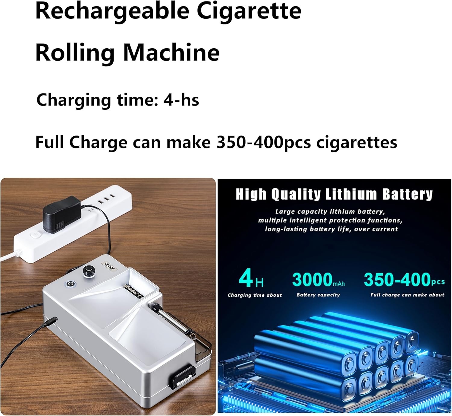 Automatic Cigarette Rolling Machine Electric LED Intelligent Sensing Tobacco Inj