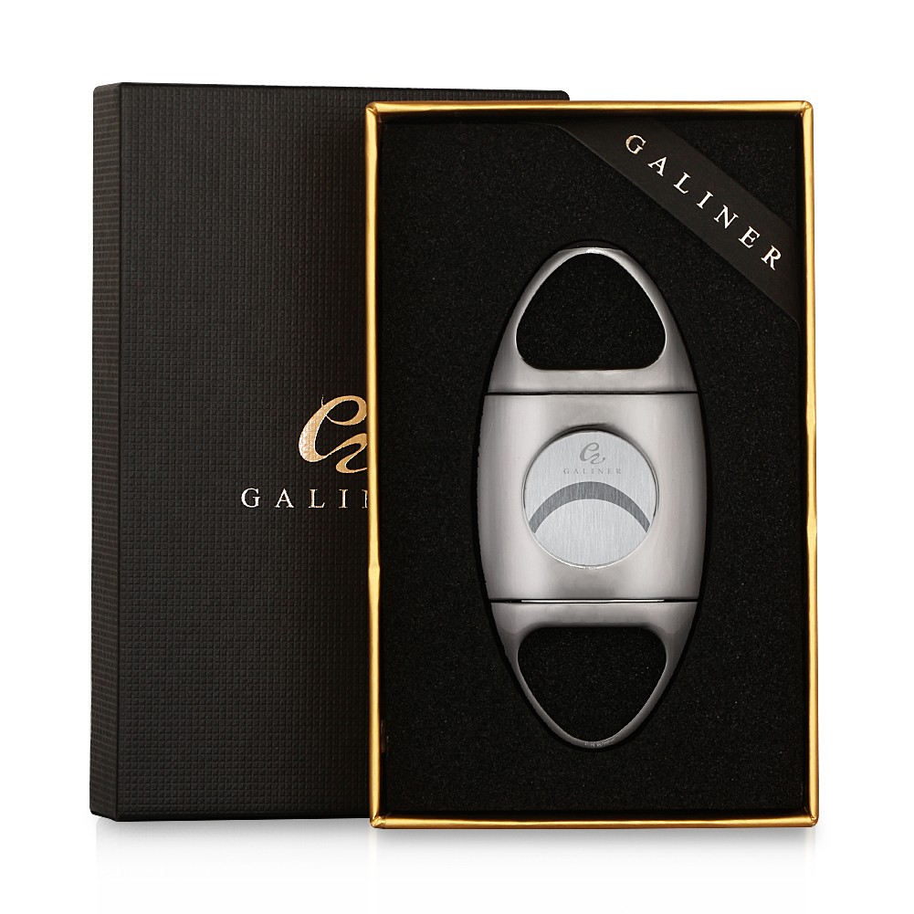 Galiner Ceramic 3 Slot Cigar Ashtray Holder Dual Blade Cigar Cutter Guillotine