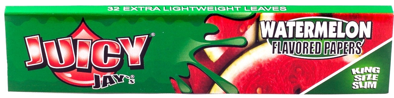 Juicy Jay’s King Size Rolling Papers Slim Watermelon Flavor USA Shipped