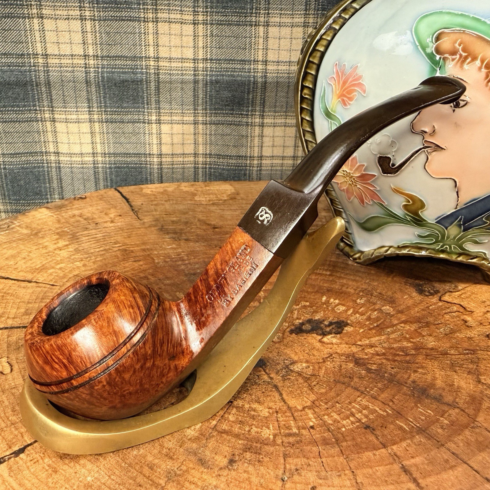 SMOOTH SASIENI BULLDOG – Old England London Made 97S – Briar Estate Tobacco Pipe