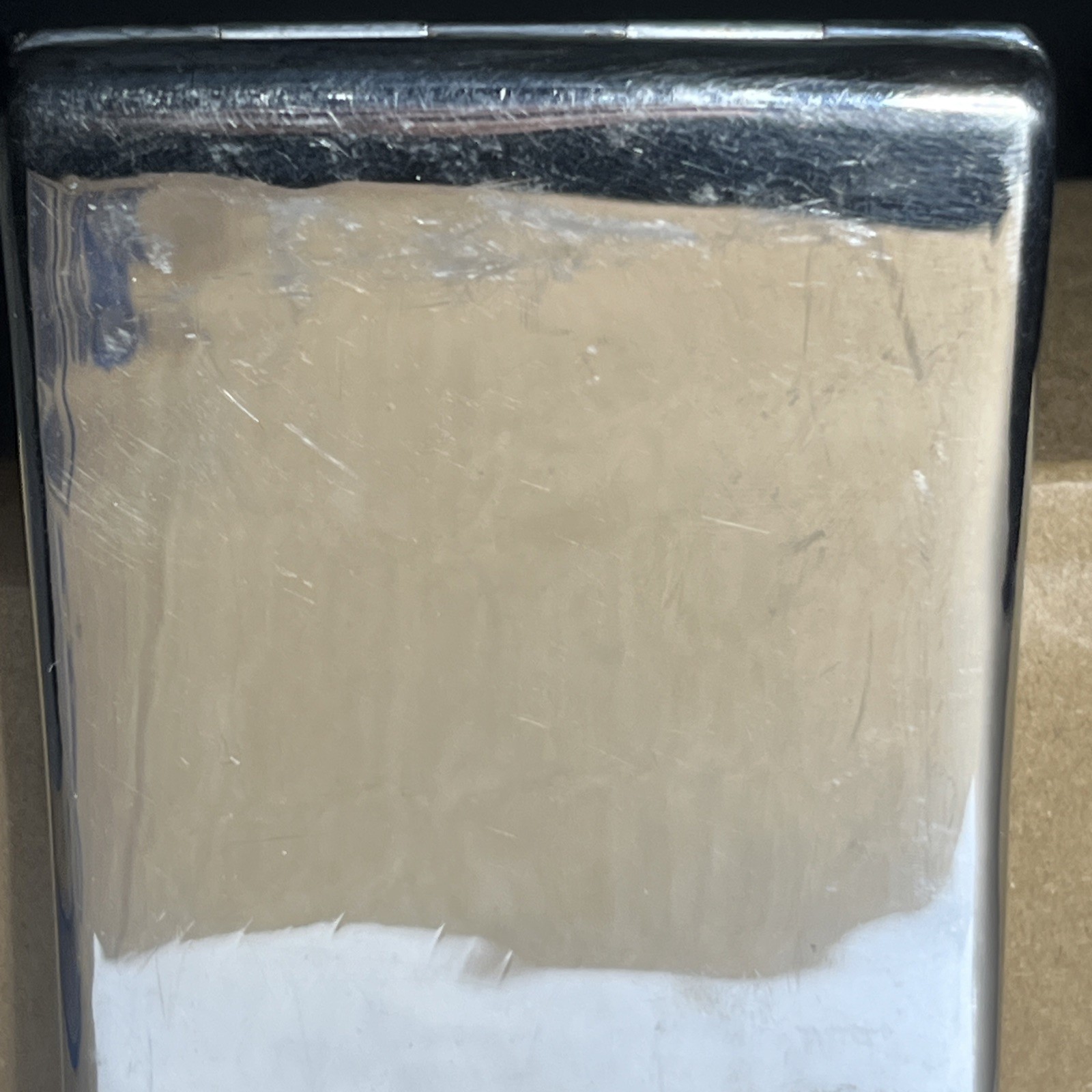Vintage India R.R.C Map Metal Cigarette Case Holder Curved Engraved