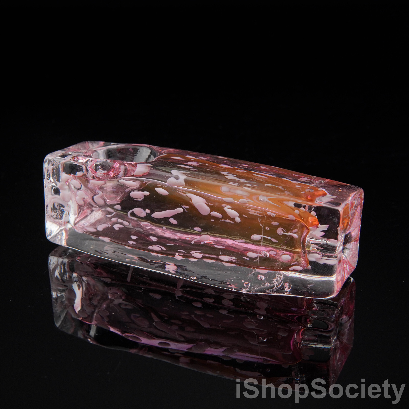 3¾” Rectangle Square Tobacco Smoking Pipe Thick Collectible Glass Pipes – P763A