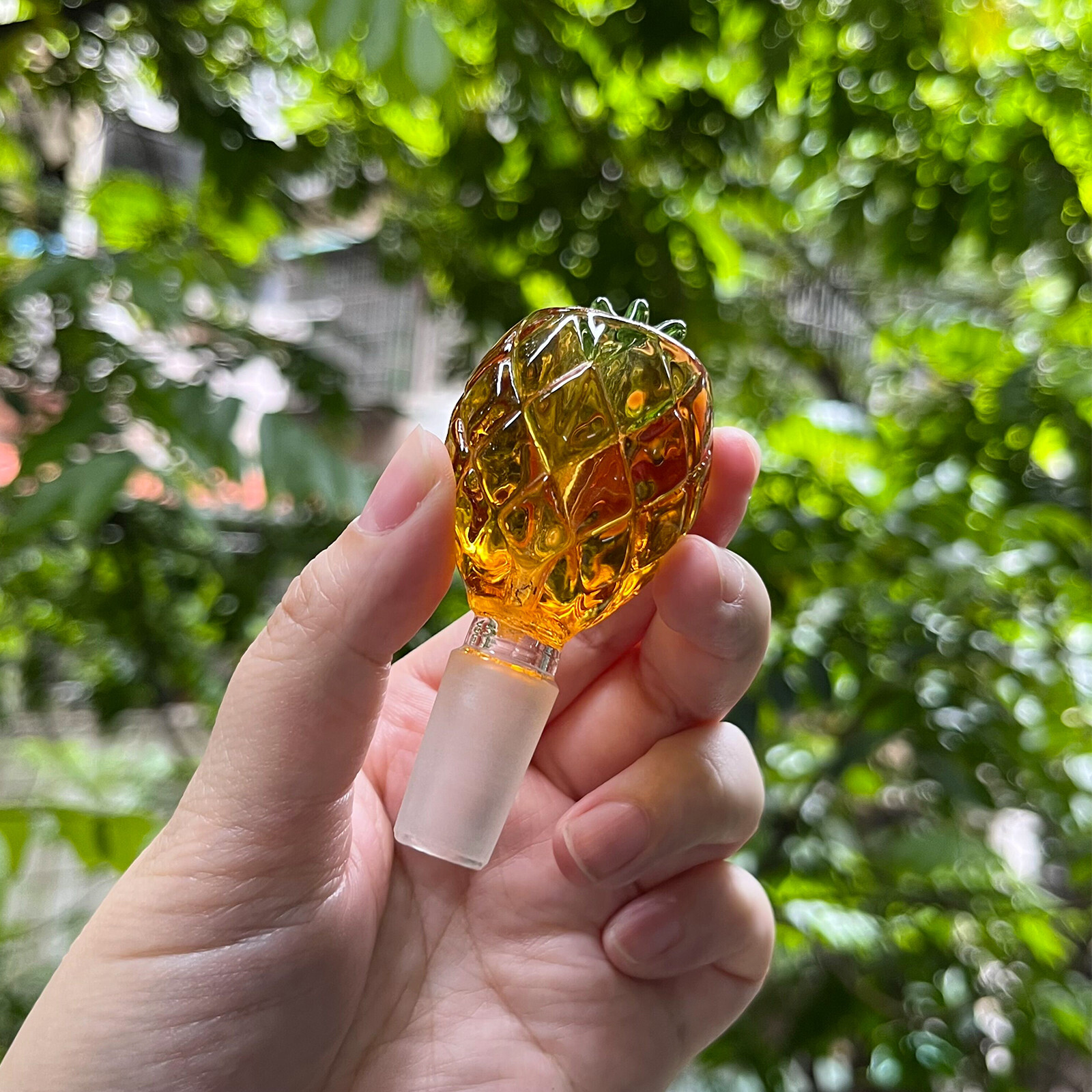 14MM Male Yellow Pineapple Hookah Water Pipe Bong Bowl USA Fast Free Ship 1pcs