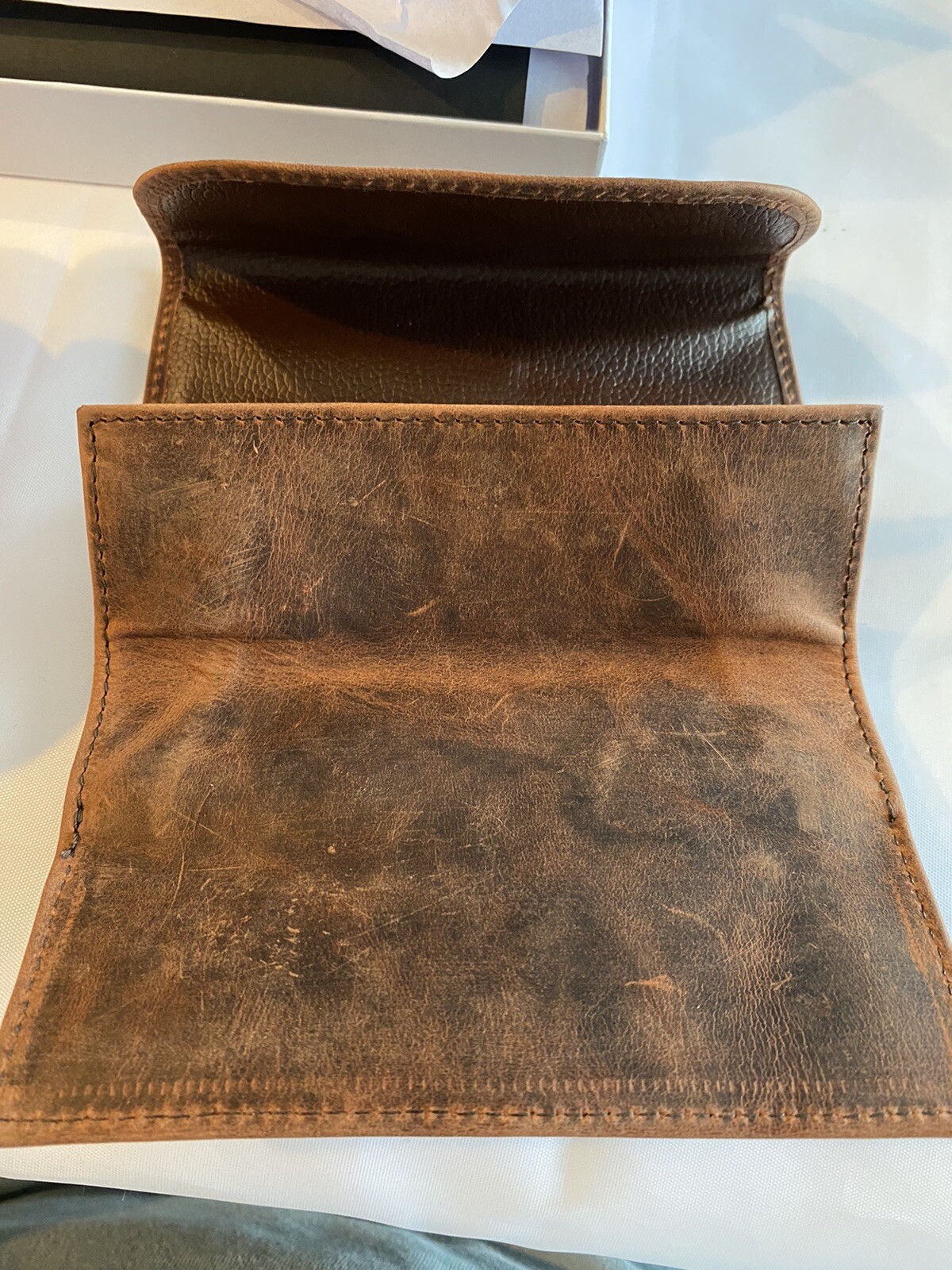 Viking Leather Large Flap Tobacco Pouch Pipe – Brown – New