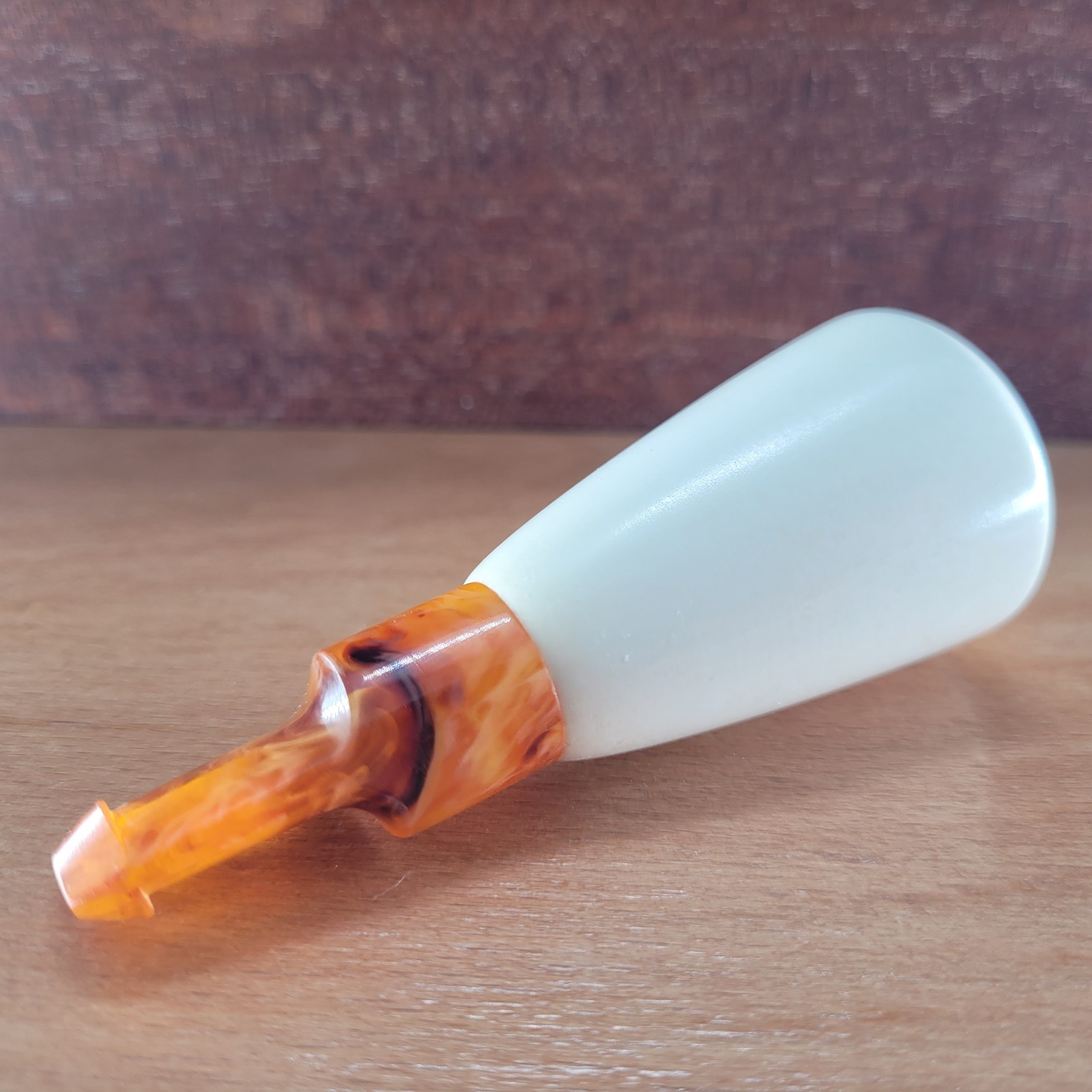 1 piece Handmade Block Meerschaum Cigar Holder Mouthpiece 21MM 50-52RING no box3