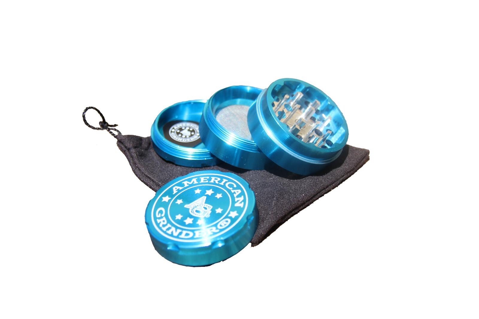AmericanGrinder®️ 2.5″ (62 mm) 4 piece Super Sharp Heavy Duty Herb Grinder