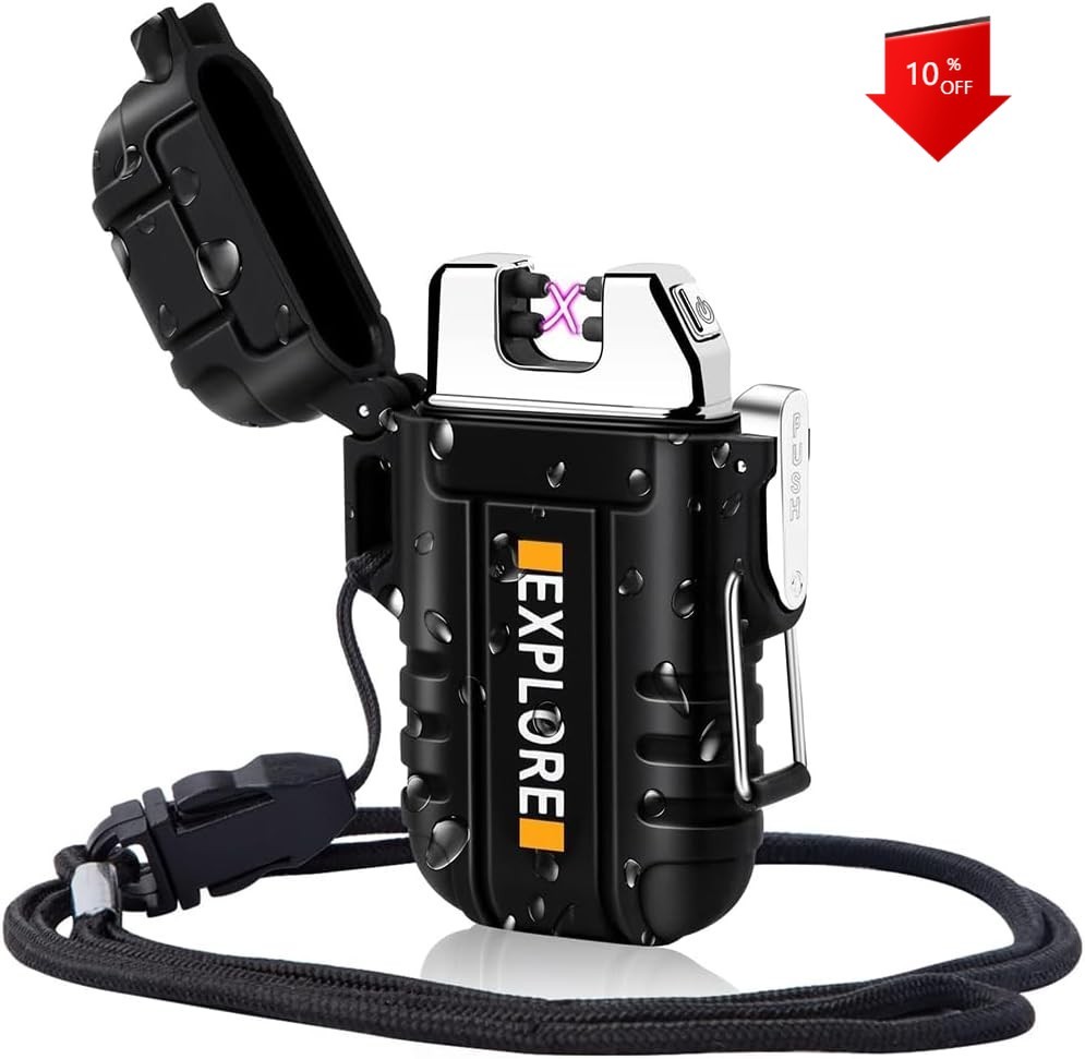Electric Lighter USB Rechargeable Birthday Gift for Husband