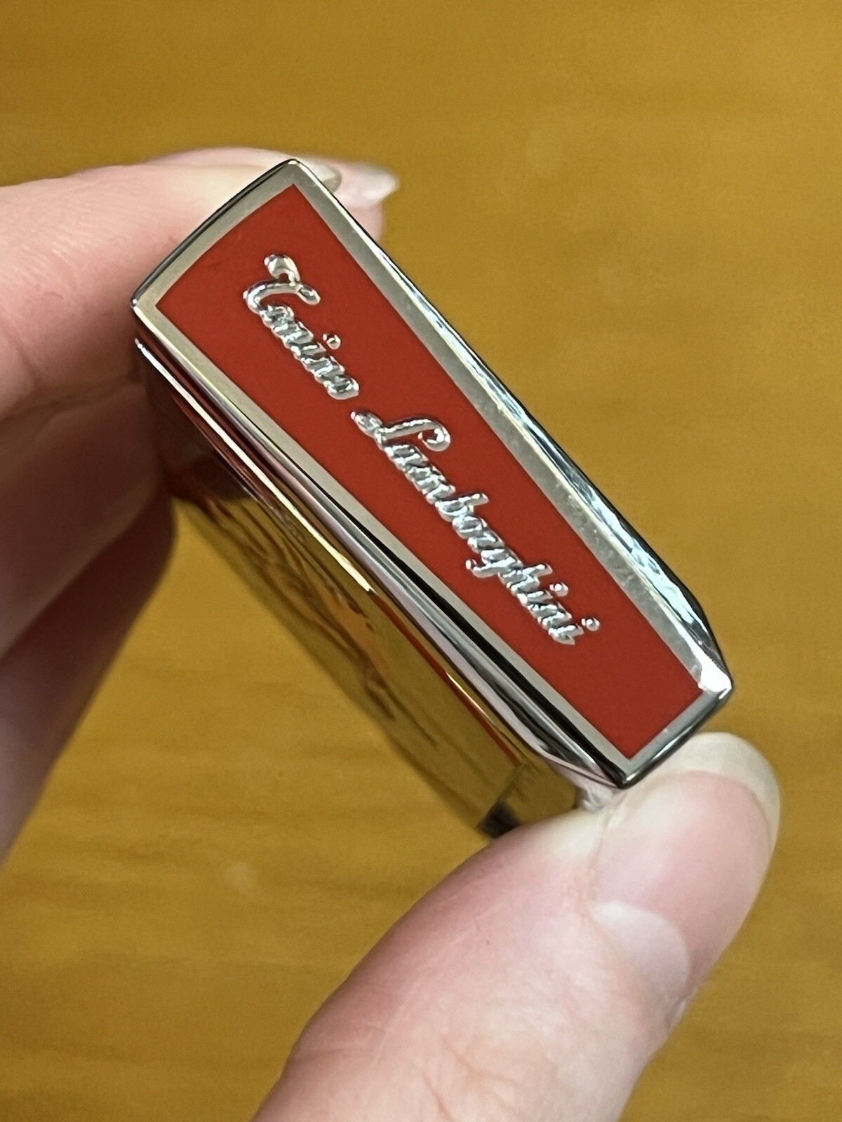 Tonino Lamborghini I1 Toro Red Torch Flame Lighter with leather case