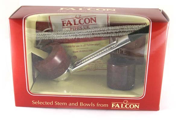 Falcon gift package, straight stem and 2 bowls