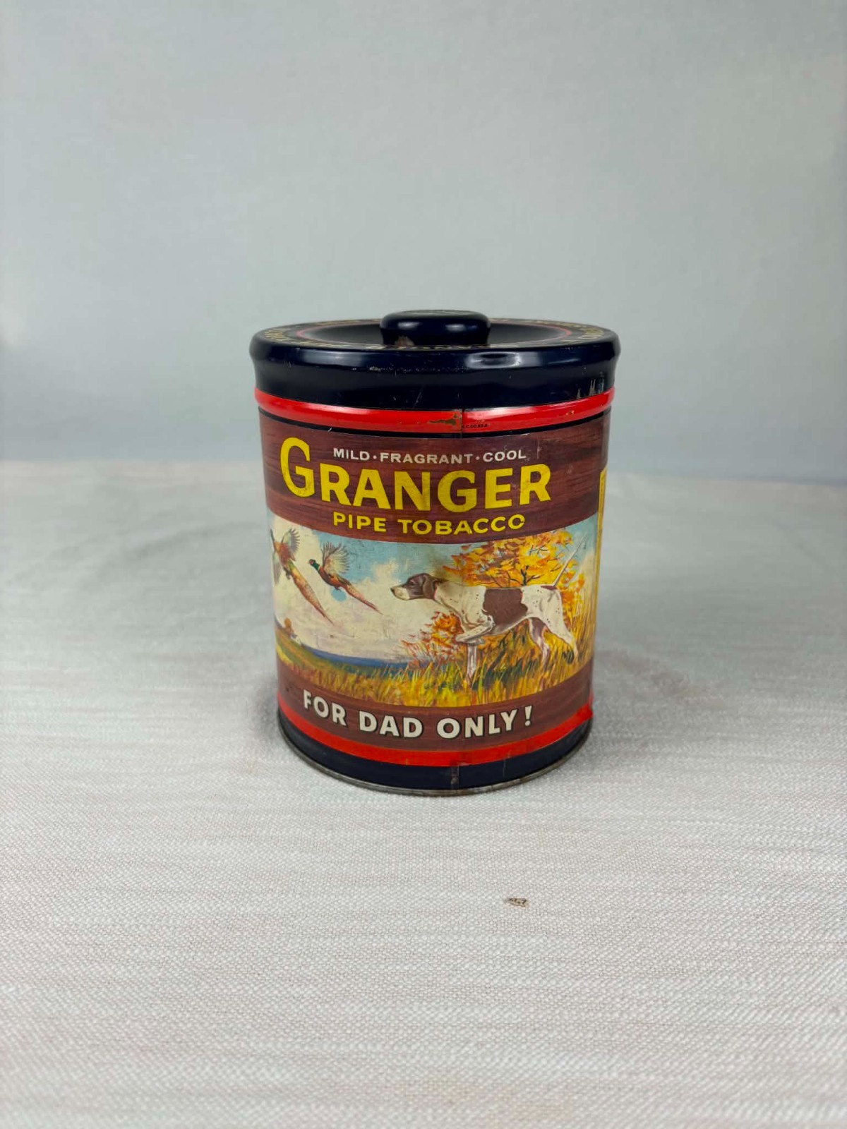 Vintage Granger Pipe Tobacco Tin 14 Oz Father’s Day For Dad Only Hunting Dog Phe
