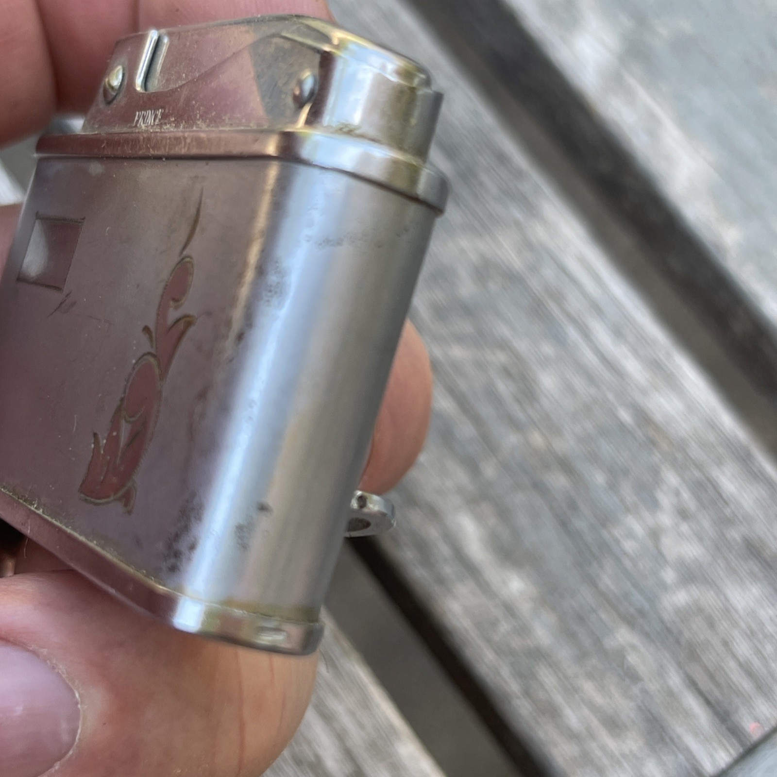 Vintage Prince Chrome Muselite Lighter Wind Up Musical As-is