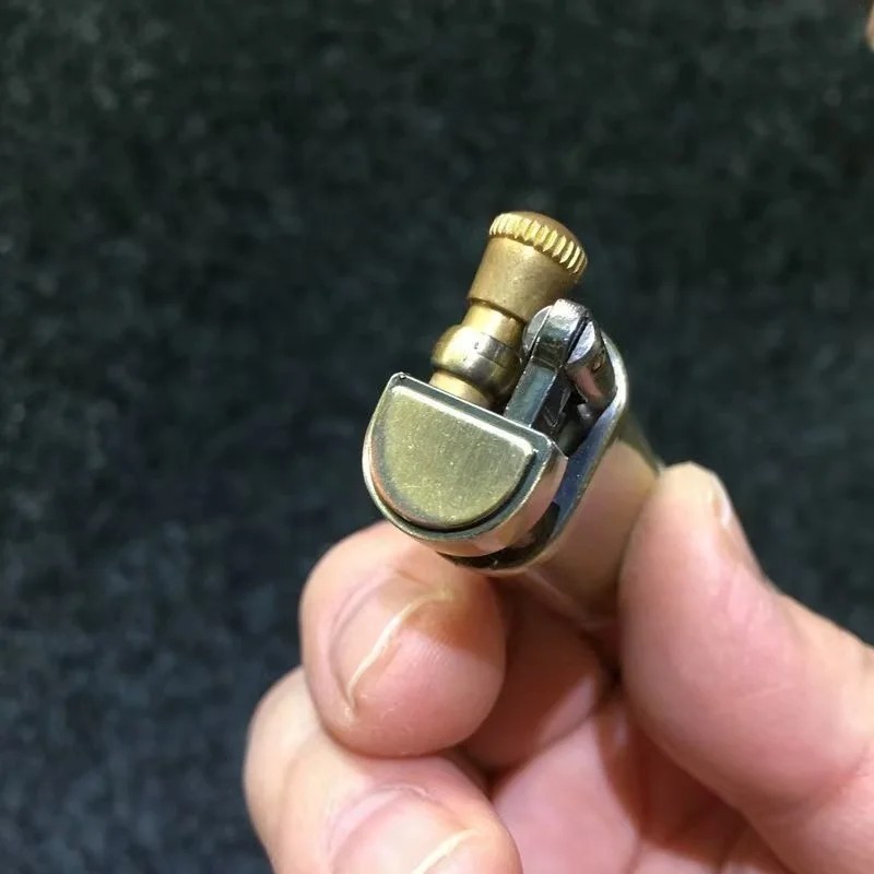 Windproof Brass Kerosene Trench Lighter Vintage Stick Lighter New Outdoor