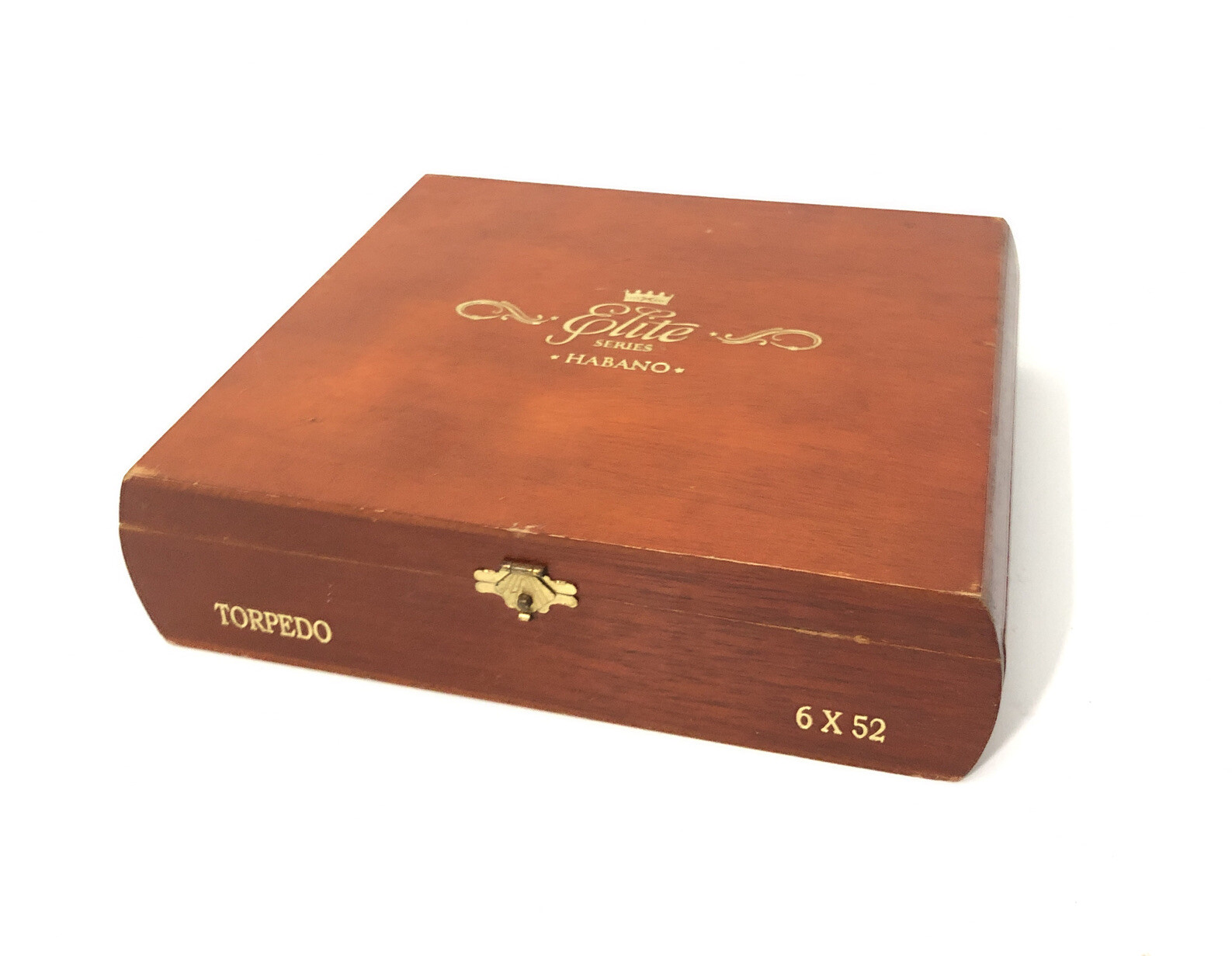 cigar box- Wooden, 7.5”x6.7×1.8” Elite Series Habano Dominican Wood Cigar Box.