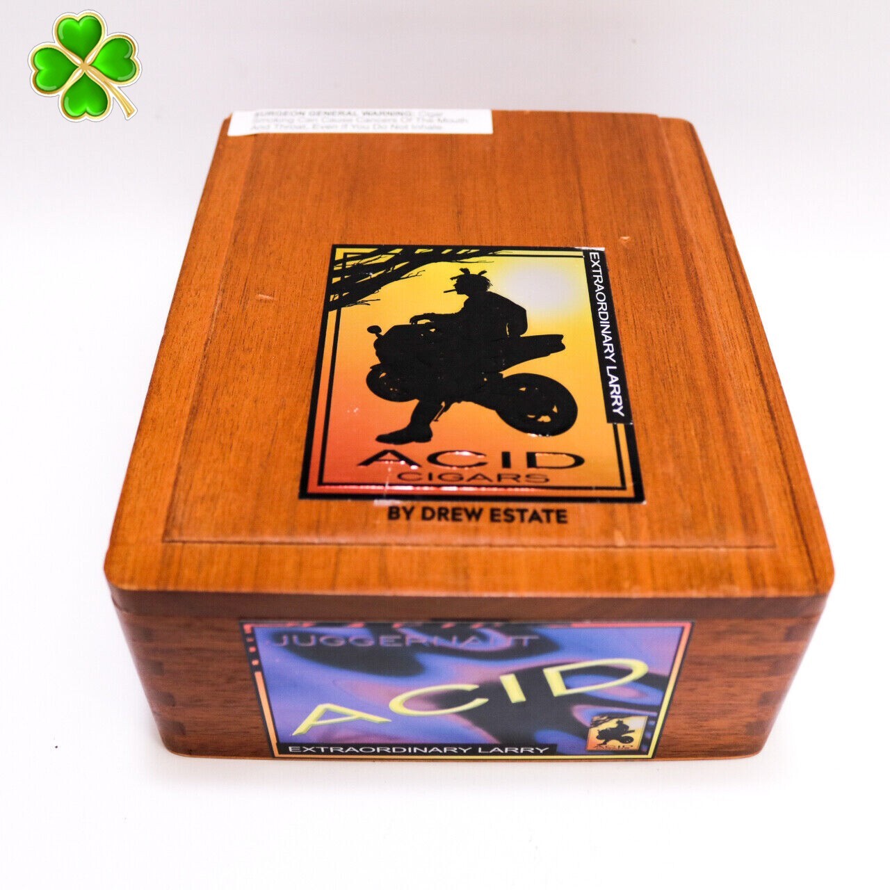 Acid Juggernaut Extraordinary Larry Empty Wood Cigar Box 7″ x 6.5″ x 3″
