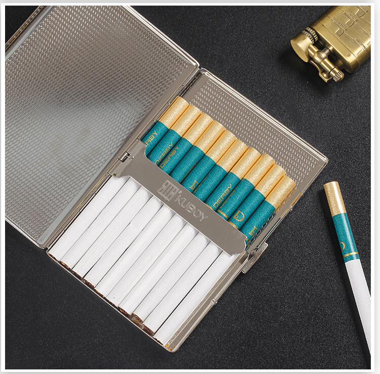 Vintage Classic Stainless Steel Silver Double Sided Cigarette Case Holder Men