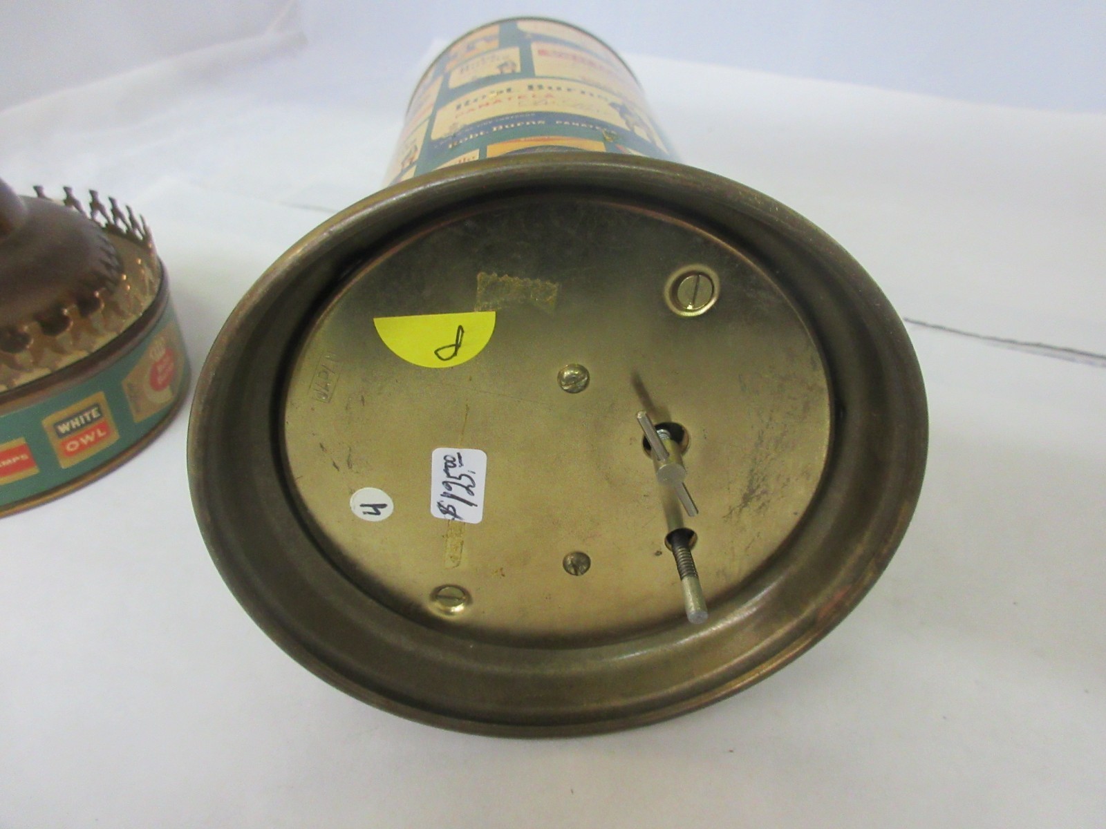 VINTAGE ADVERTISING TOBACCO LARGE TABLE LIGHTER W/ MUSIC BOX 4-