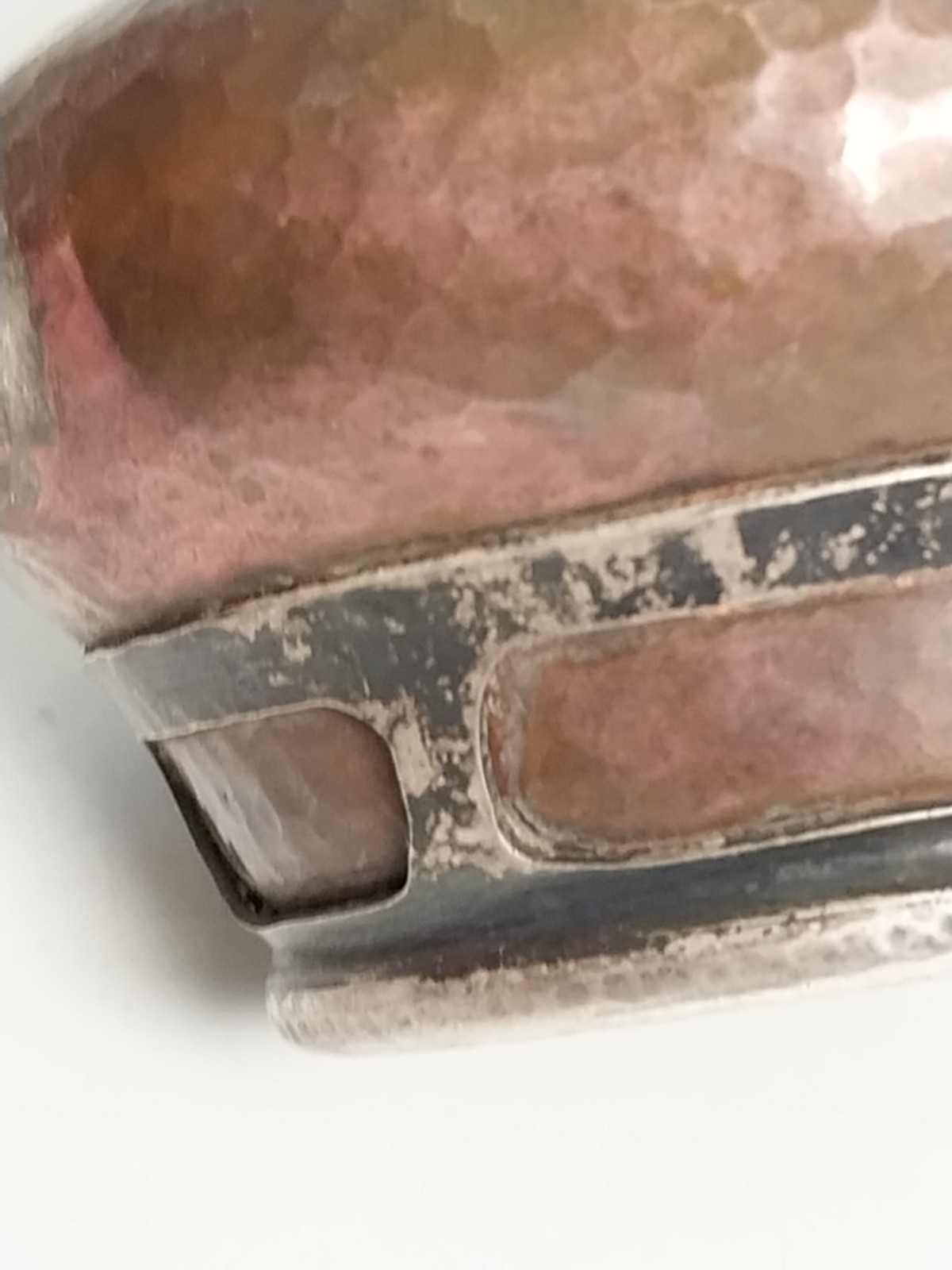Antique Joseph Heinrichs Hammered Copper & Silver Cigar Lighter Arts Crafts A&C