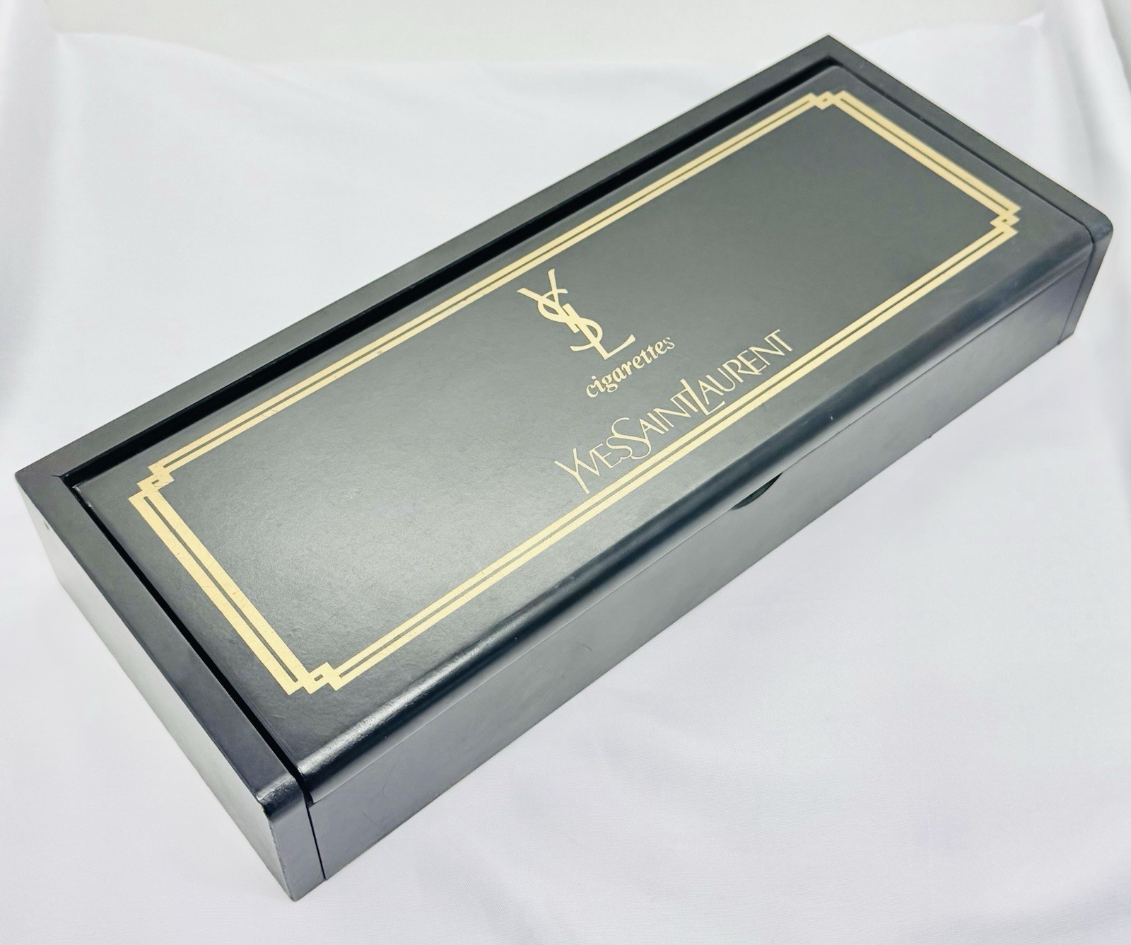 Yves Saint Laurent YSL Cigarette Case Wood Vintage