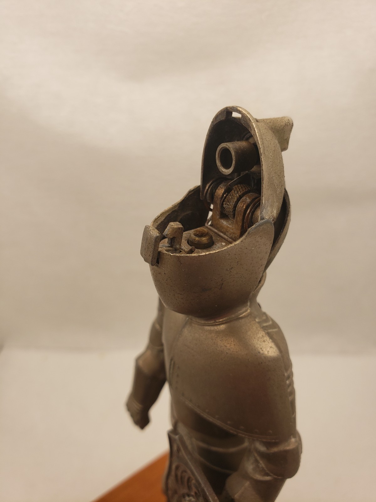 Vintage Knight in Armor Shield Table Lighter Nurenberg Germany