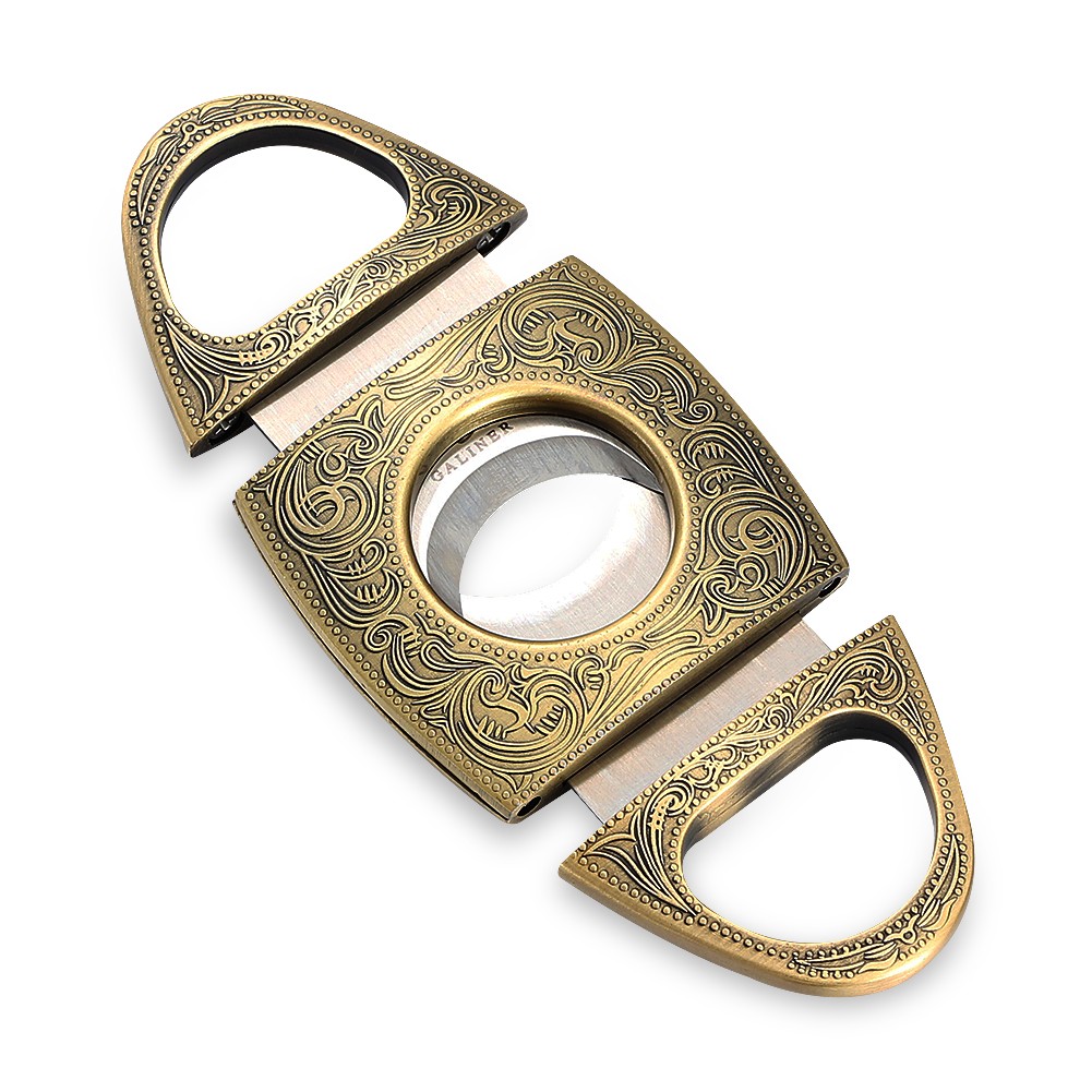 Galiner Metal Cigar Cutter Scissors Sharp Double Blades Vintage Knife Gift Box