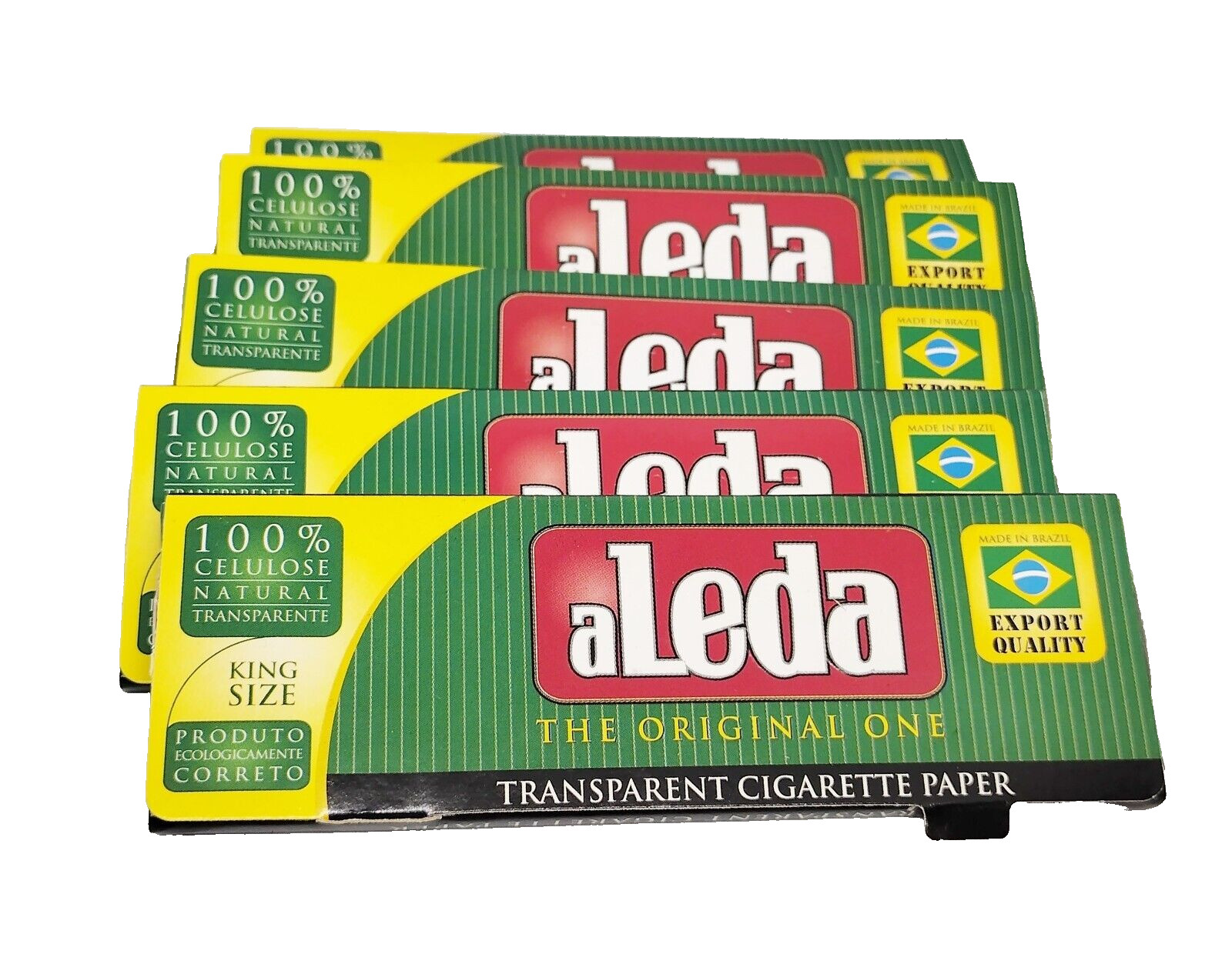 Aleda Rolling Papers Transparent King Size 40 Leaves Unflavored Pack – Lot Of 5