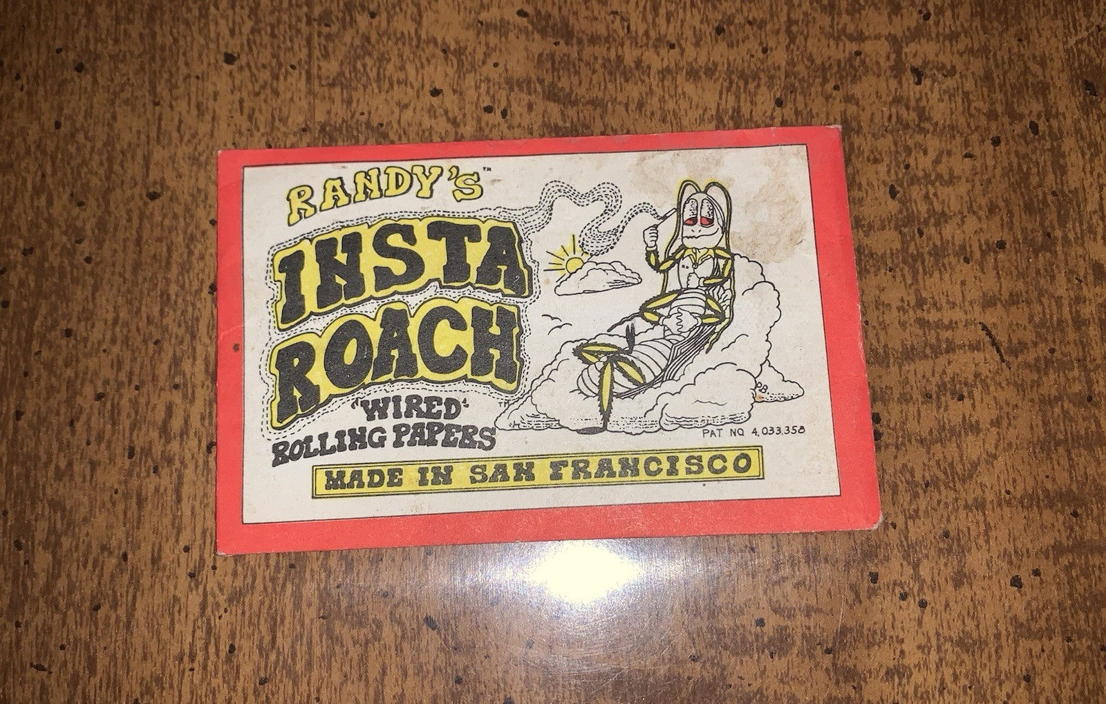 Rare Vintage Randy’s Insta Roach “Wired” Rolling Paper Envelope.