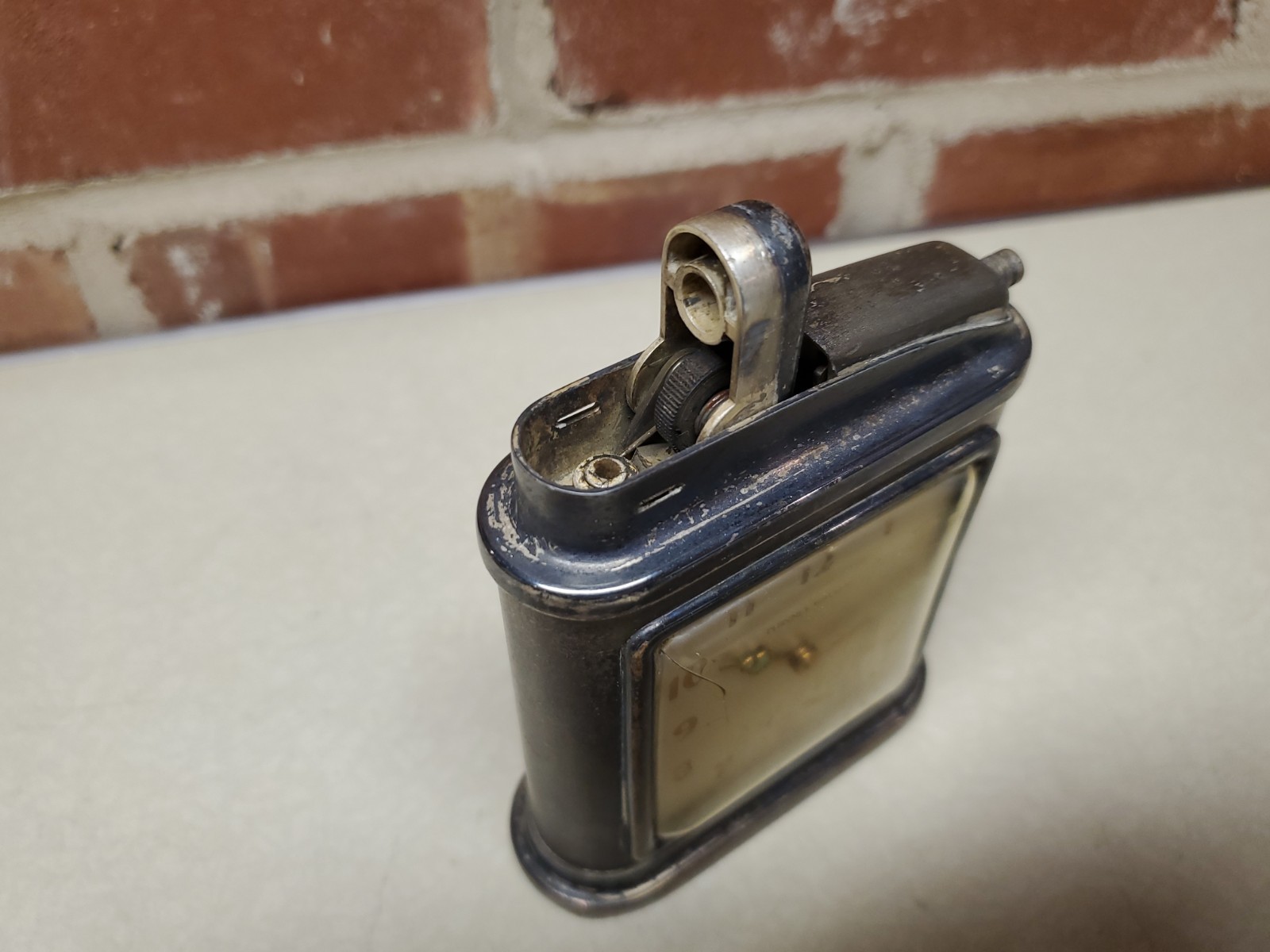 Vintage 1940s Phinney Walker Clock Table Lighter | Working Condition | VERY RARE