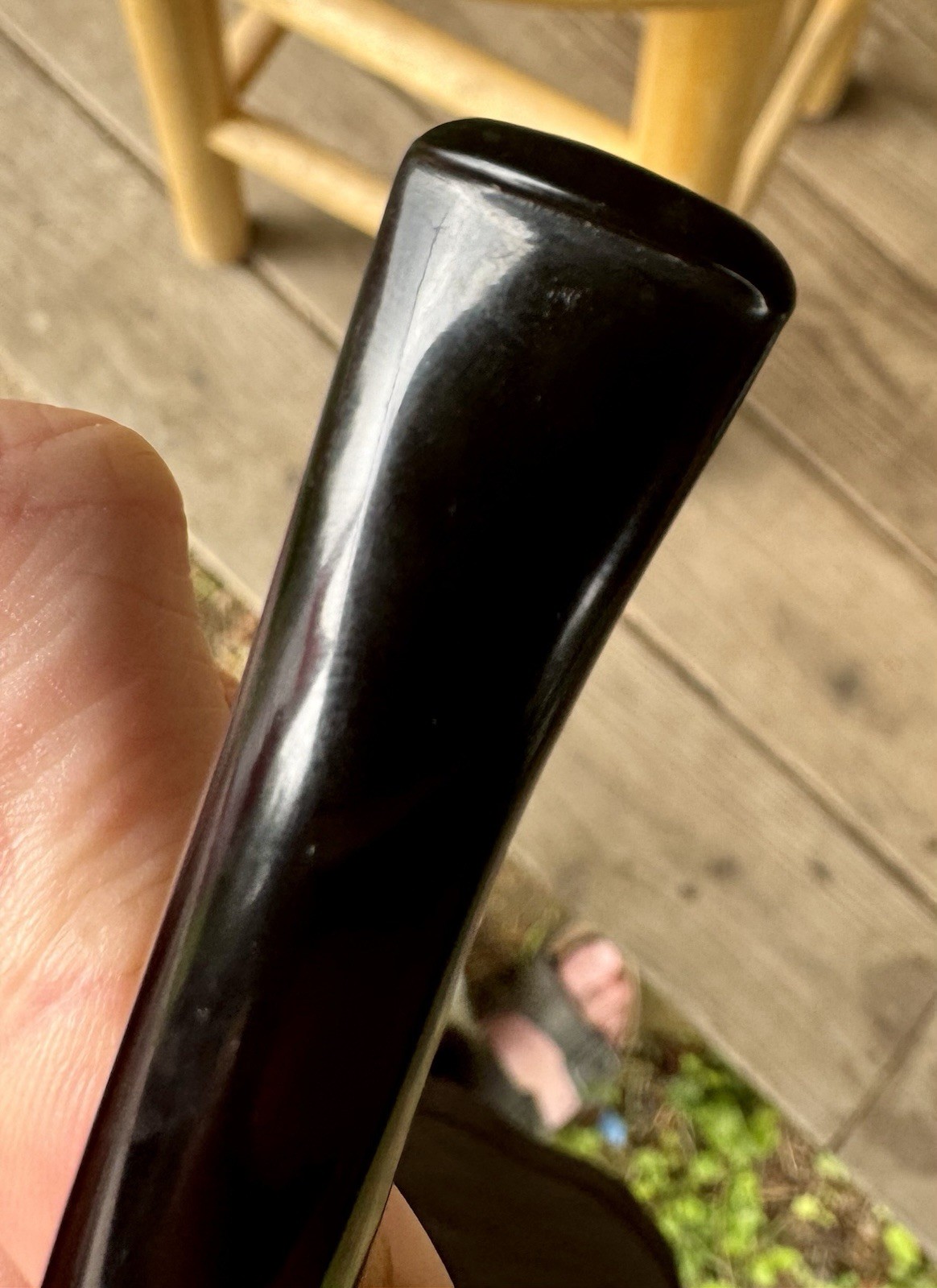 *Lightly Smoked* Peter Klein B Grade Smooth Pickaxe w/ Horn Shank Estate Pipe