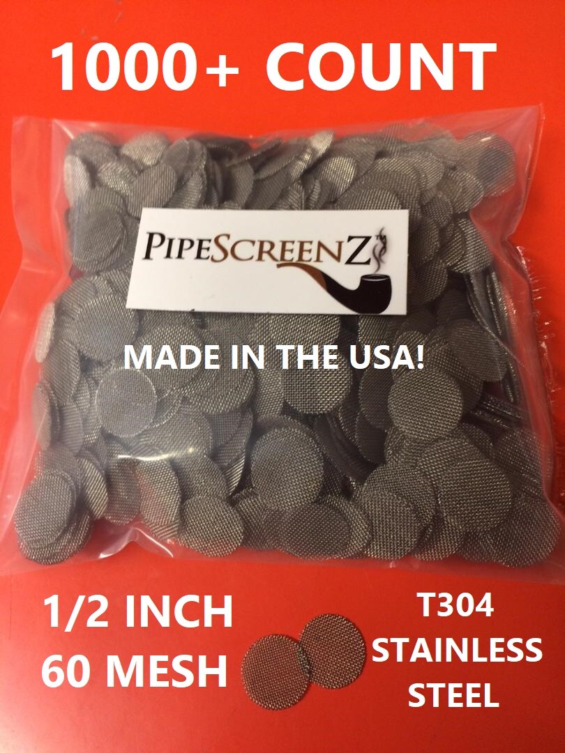60 MESH – 1000+ COUNT – HALF INCH (1/2″/.500″) T304 STAINLESS STEEL PIPE SCREENS