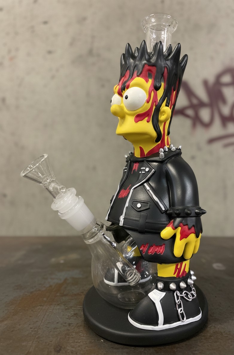 Black Yellow Red White Punk Cartoon Character Novelty Collectible Tobacco Pipe