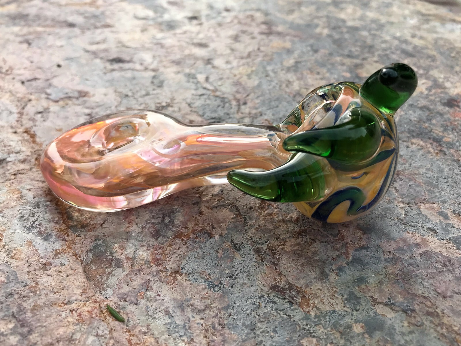 Best 5″ Thick Glass Handmade Collectible Hand Spoon Pipe w/hole in handle