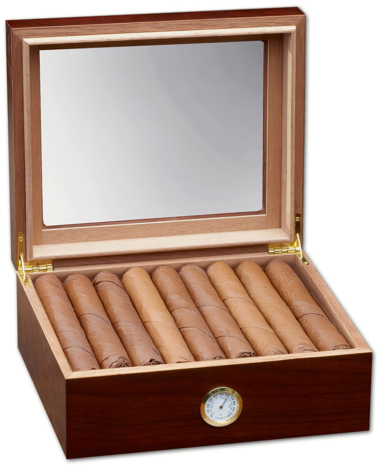 Prestige Import Group Chalet Glasstop Cherry Cigar Humidor (FAST FREE SHIPPING)