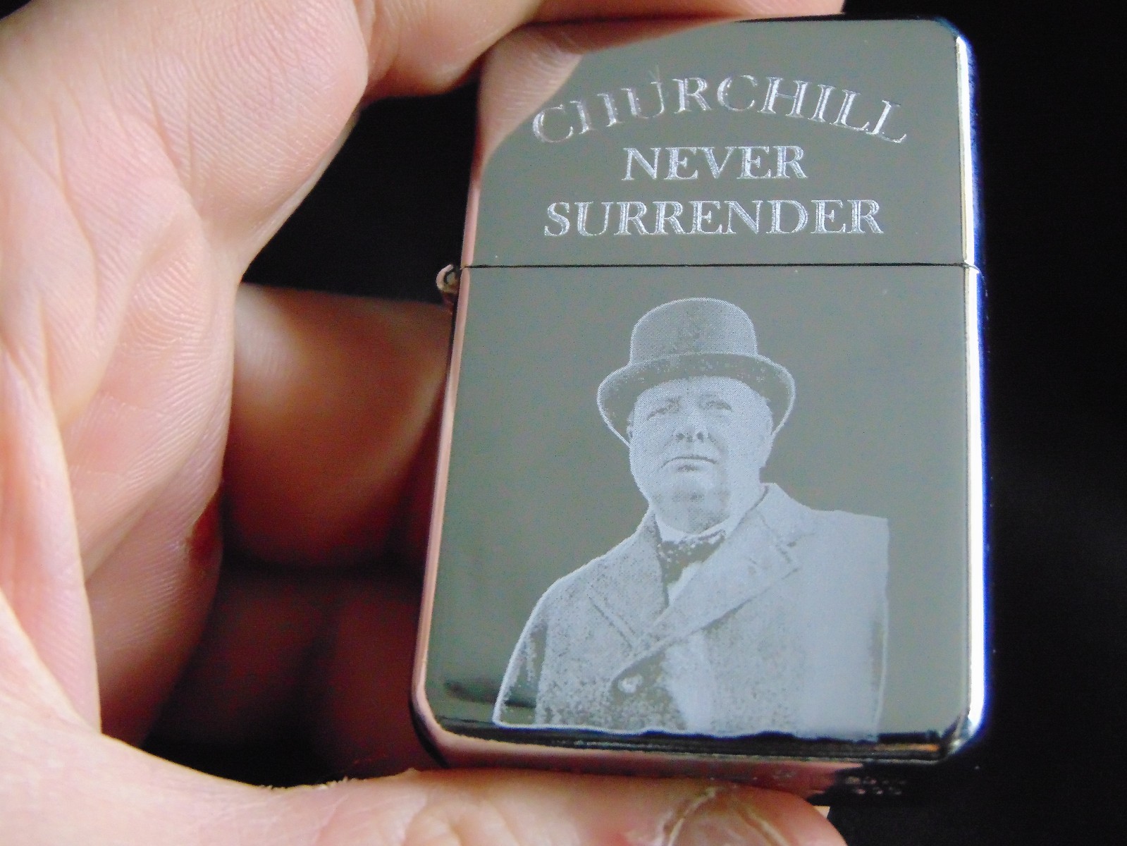 Winston Churchill Engraved Lighter with Gift Box – FREE ENGRAVING