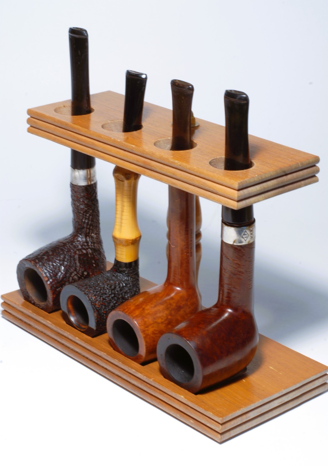 3 Large Billiards (Dunhill Group 5) + No Name *Bamboo* – Estate Pipes