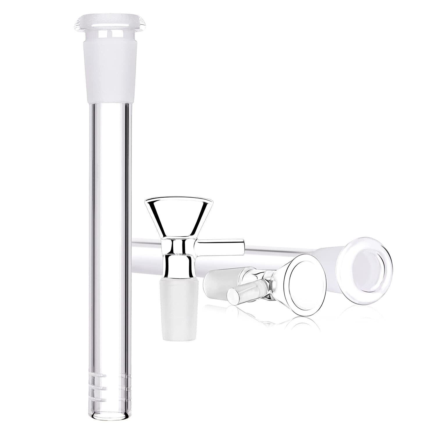 3PC 4.7 ”Glass Hookah Adapters Down Stem +3PC 14mm Bowl Water Pipe Brush Screen