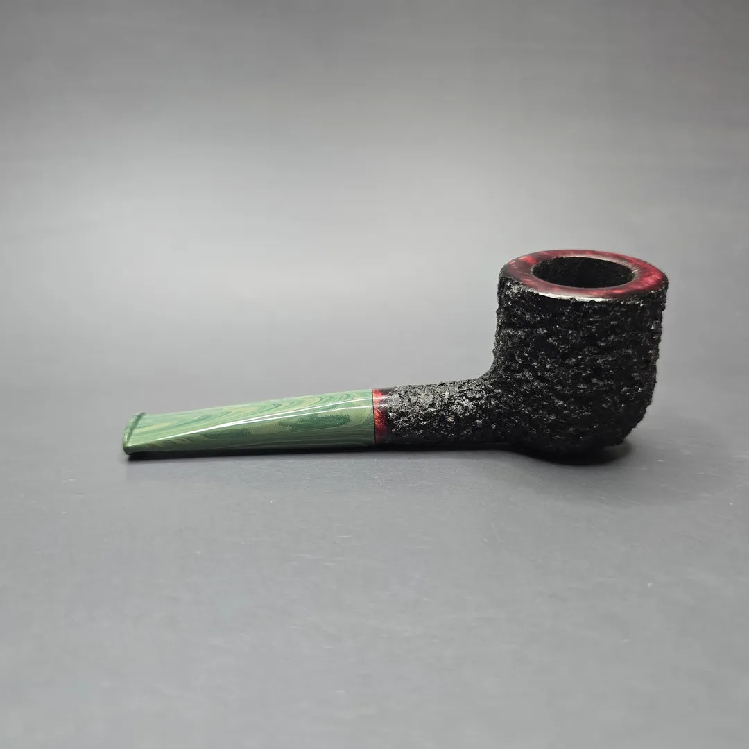 Herriot Pipes Partially Rusticated Nosewarmer Pot Handmade Briar Pipe, New