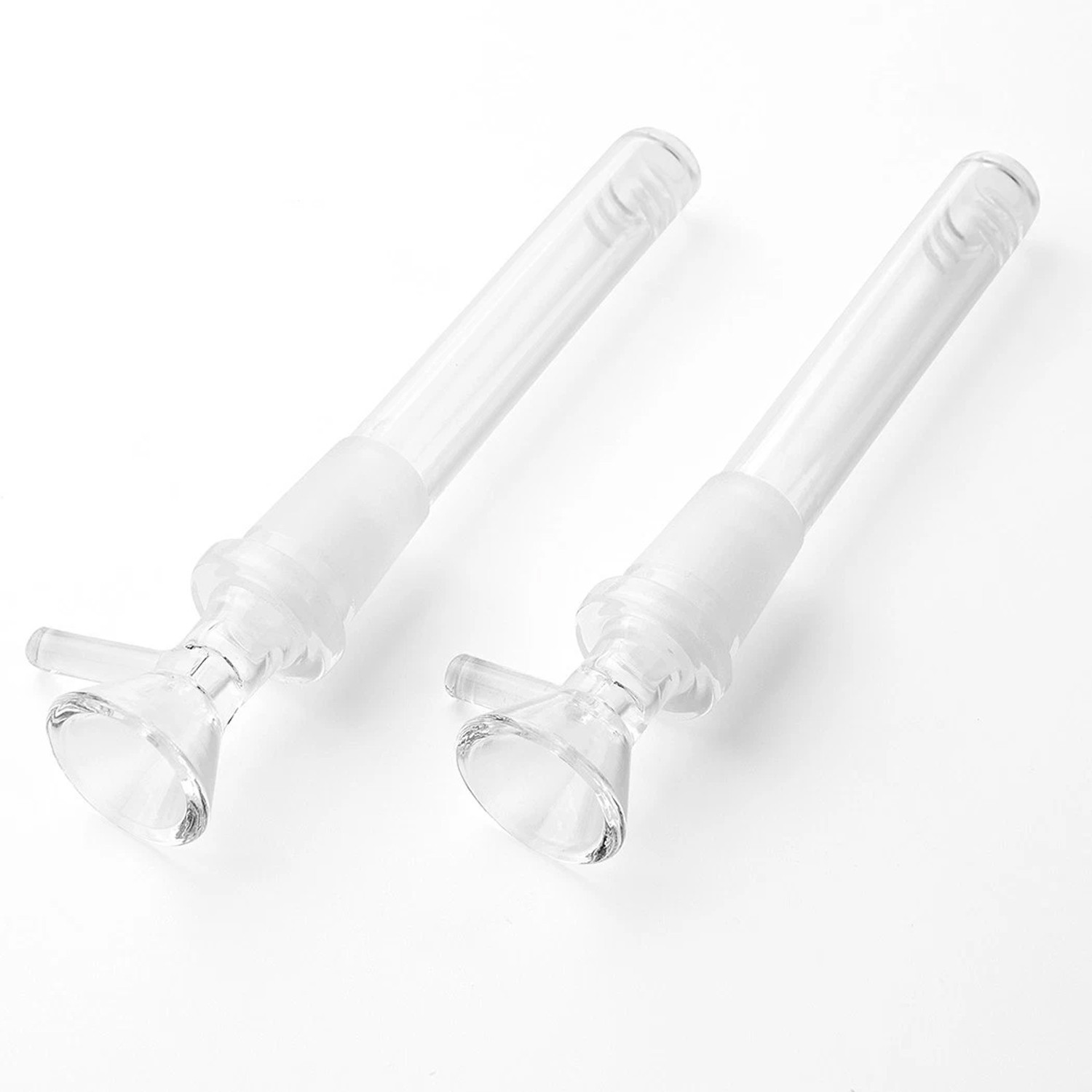 3-Pack 4.3” 14mm Glass Downstem and 14mm Male Bowl Piece for Glass Bong-US SHIP