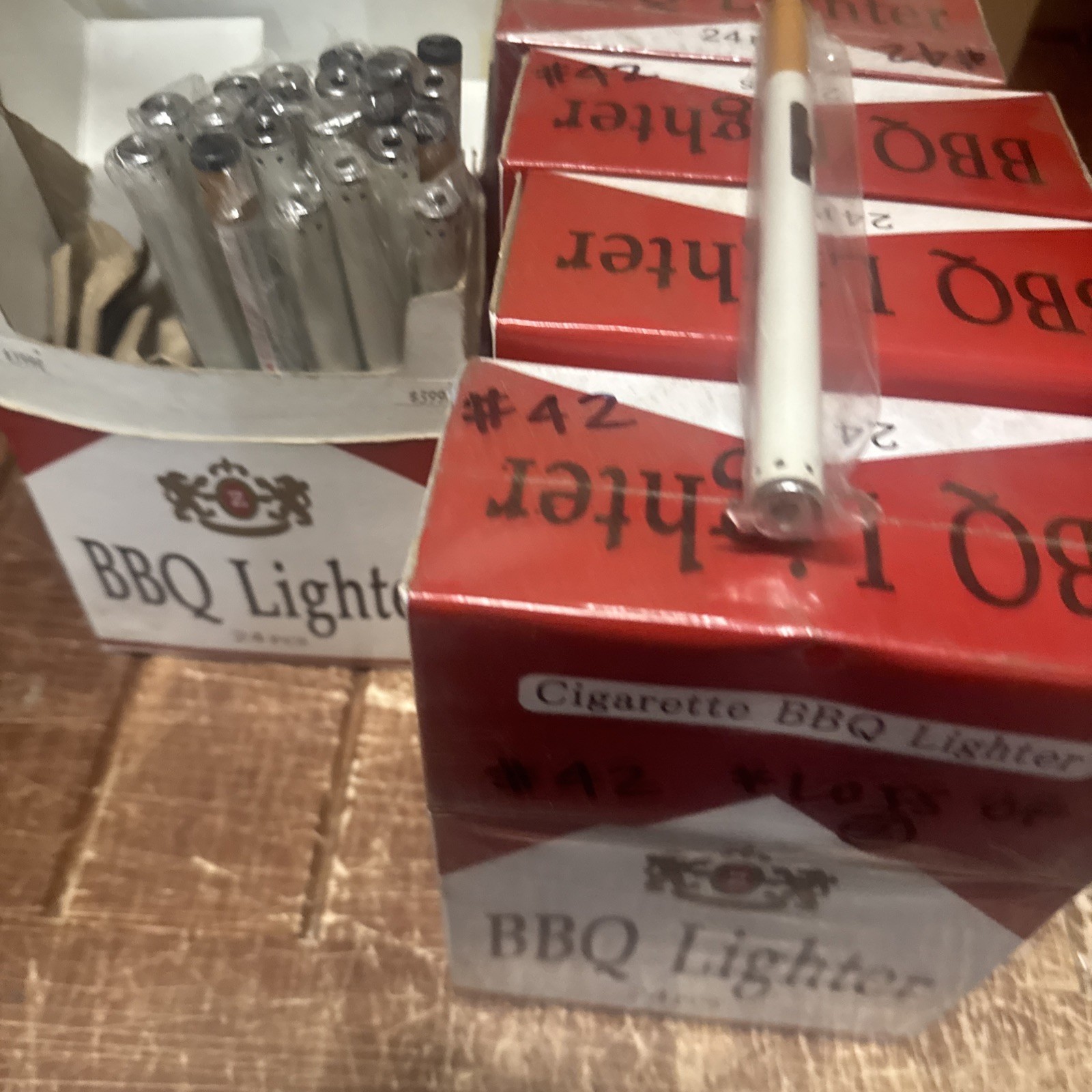 Lot of 130 8” Cigarette Shaped Lighter BBQ Novelty Cigar Gas Refillable Butane