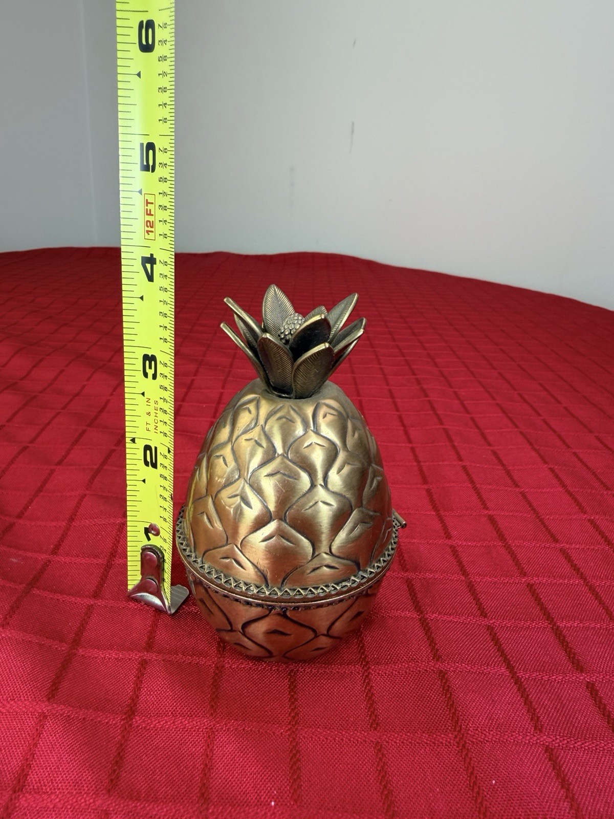 Vtg EVANS Brass Pineapple Table Lighter UNUSED New Old Stock Complete W/ Tools