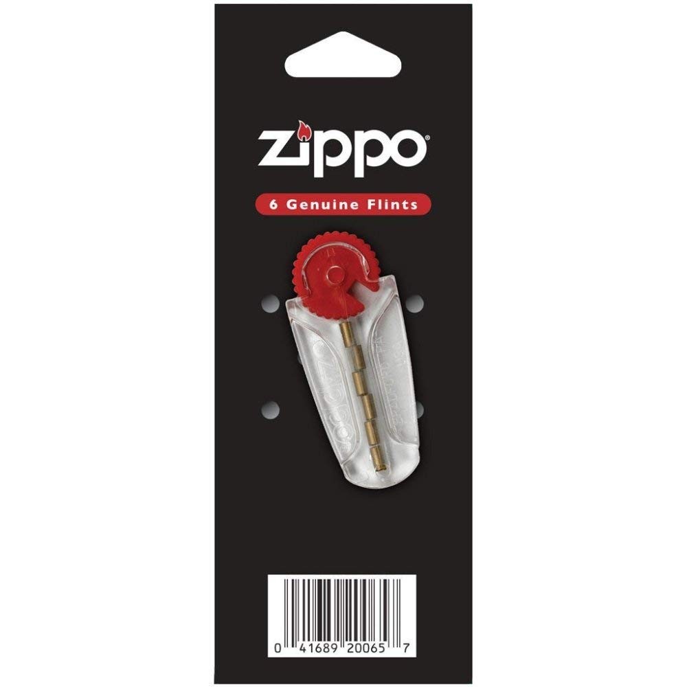 Zippo Genuine Flints 6 Count (Pack of 1), Red