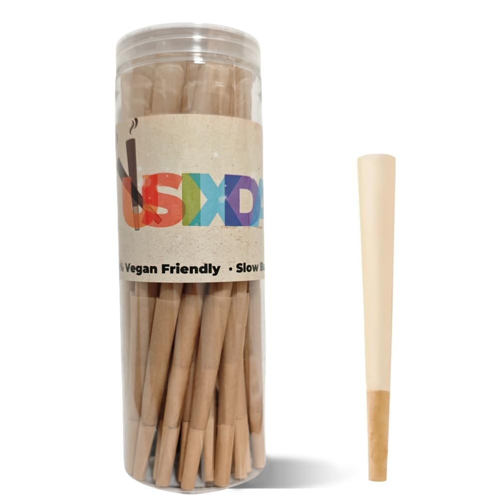 100 Pack Brown Pre Rolled Cones – Natural Rolling Paper – 1 colorful