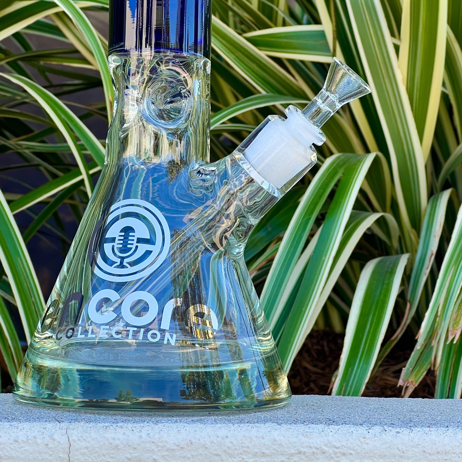 16″ inch 50 x 7mm Wall Super Thick Base Color Glass Bong Tobacco Hookah Beaker