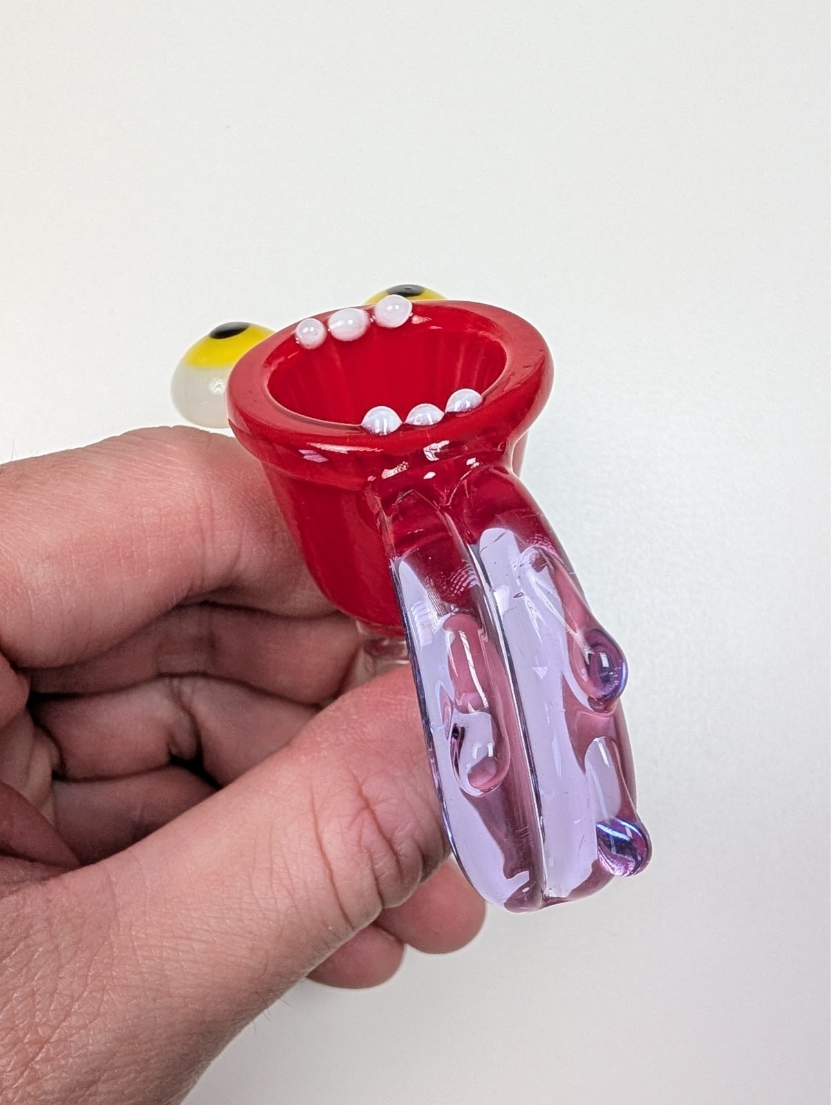 14mm Cherry Cosmic Goop Premium Quality Glass Bowl Slide Bong Water Pipe Hookah