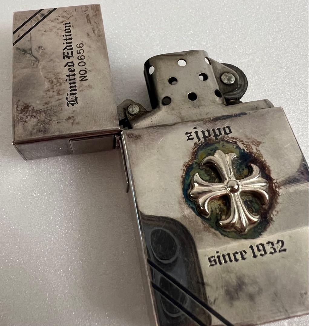 Zippo Limited Edition No.0656 Cross Design Outside Hinge 1933 Replica Lighter