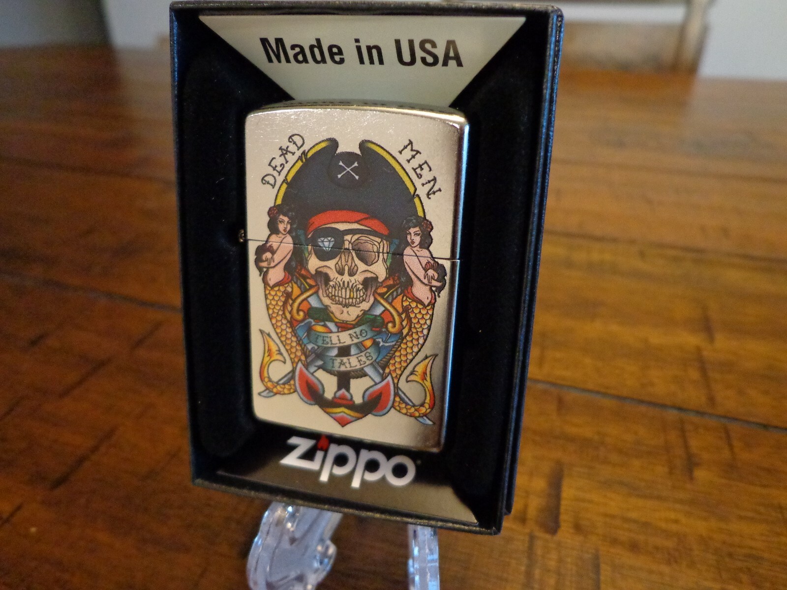 PIRATE MERMAIDS DEAD MEN TELL NO TALES SKULL ZIPPO LIGHTER MINT IN BOX