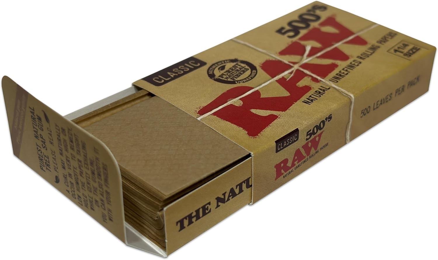 Raw 500’s Classic Natural Unrefined Cigarette Rolling Papers *Free Shipping*