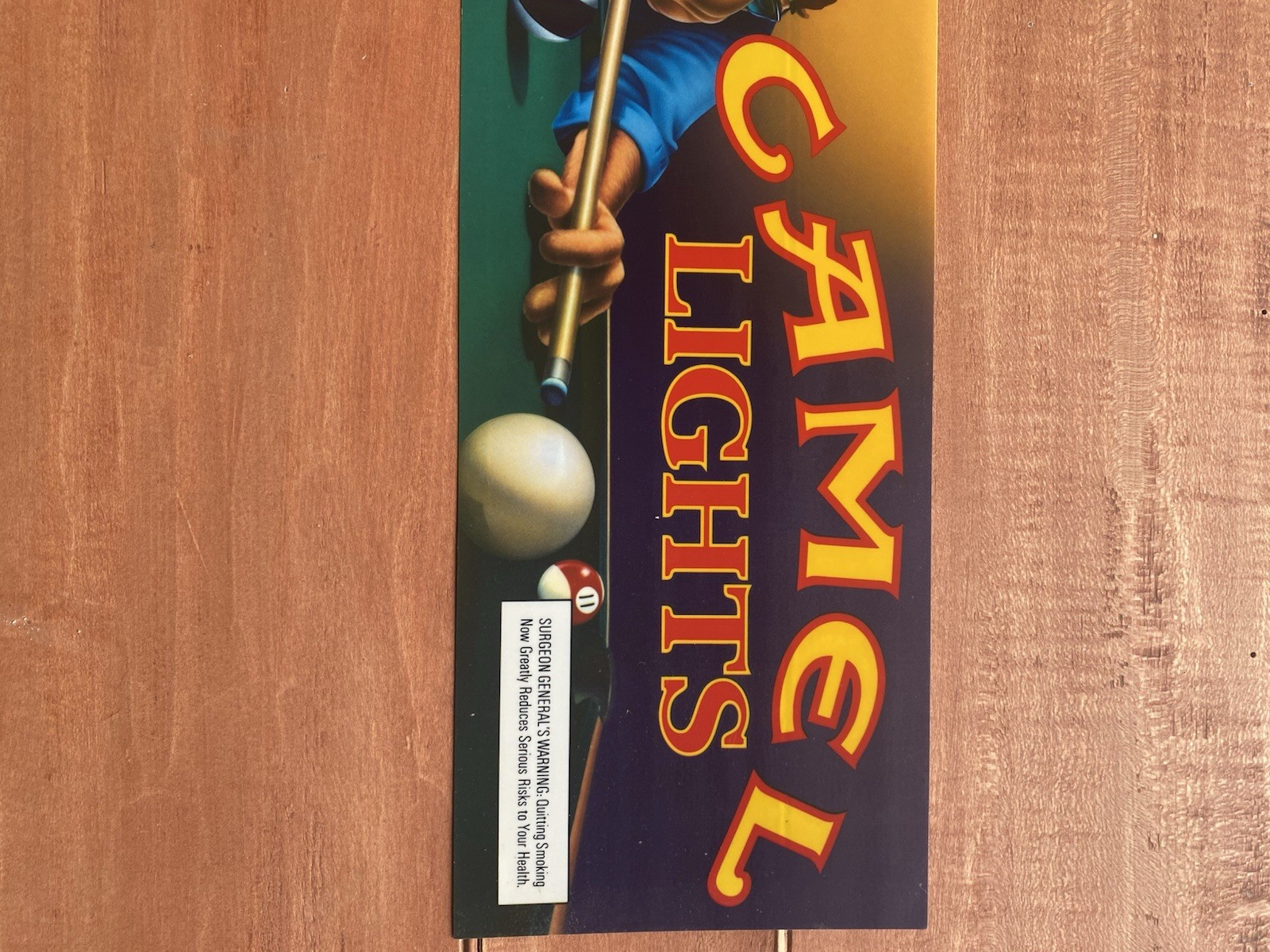 1992 Joe Camel Playing Pool, R.J. Reynolds Tobacco Advertising Sign